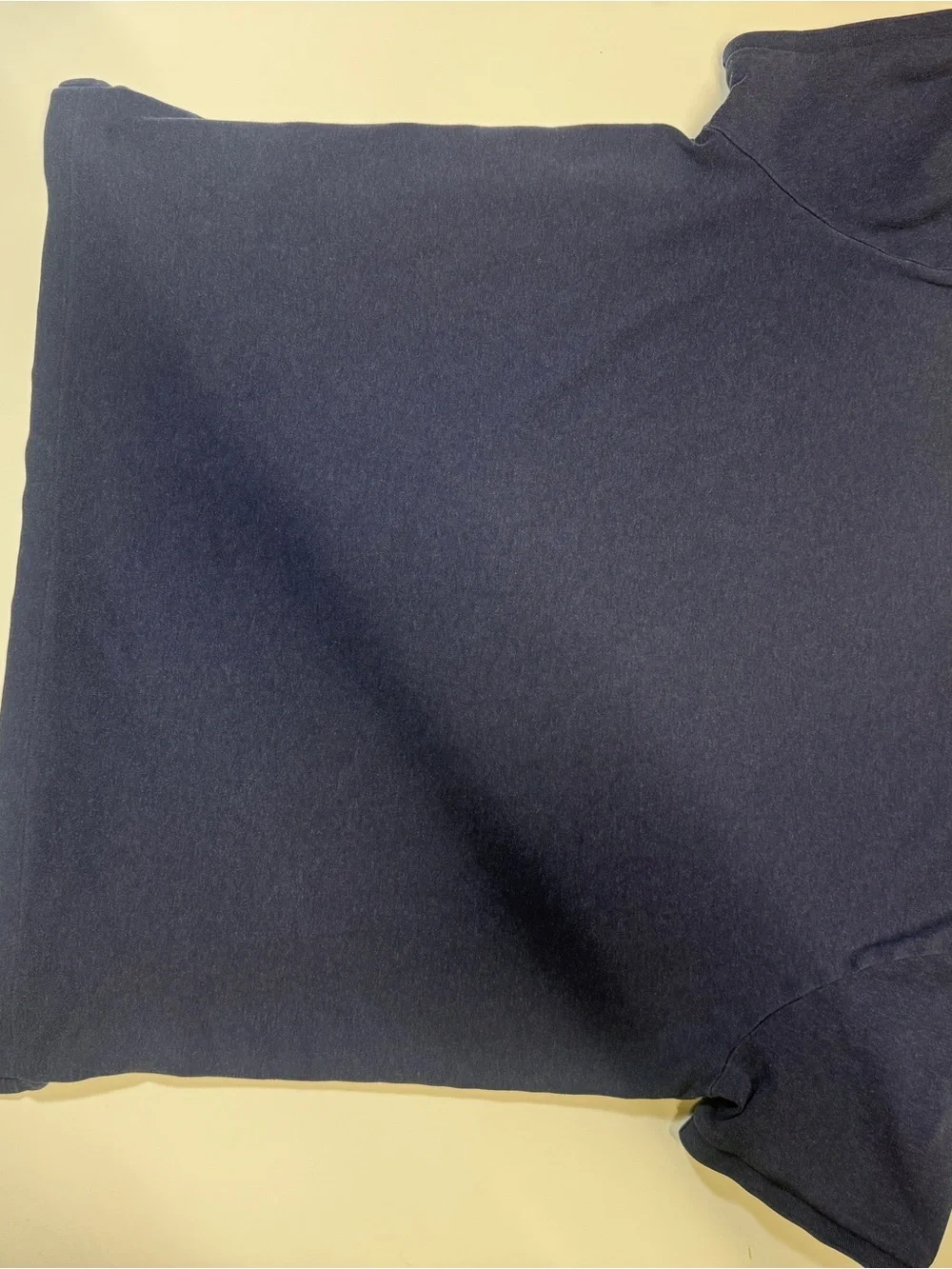 Ralph Lauren Navy Polo Tee with Yellow Logo Tag
